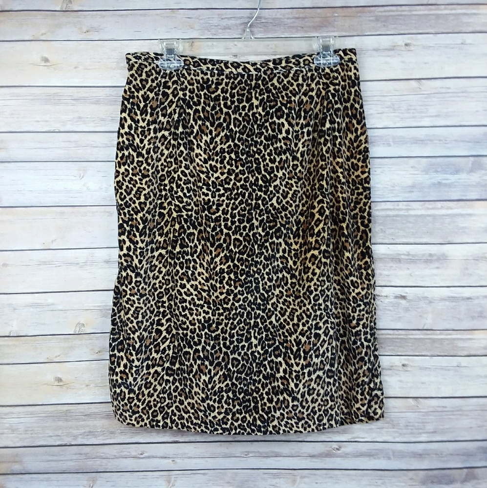 Leopard Print Pencil Skirt